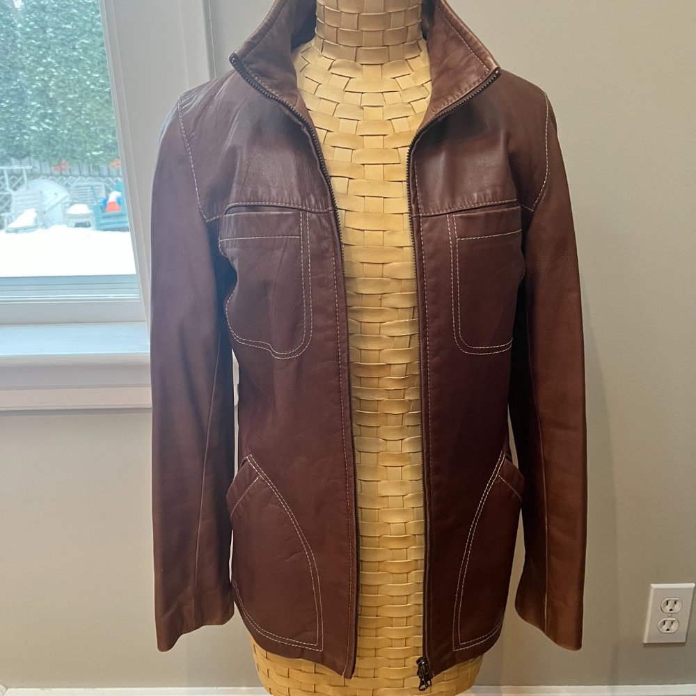 Vintage Danier Leather Jacket, Size Small Petite - Picture 3 of 9